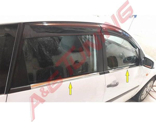 Ford Fiesta Krom Cam Çıtası Tk 2002-2008 4 Prç Paslanmaz Çelik - Image 1