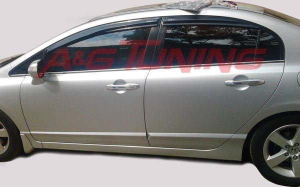 Honda Civic Krom Cam Çıtası Tk 2006-2011 6Prç Paslanmaz Çelik - Image 1
