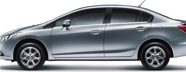 Honda Civic Krom Cam Çıtası Tk 2012-2016 4Prç Paslanmaz Çelik - Image 1