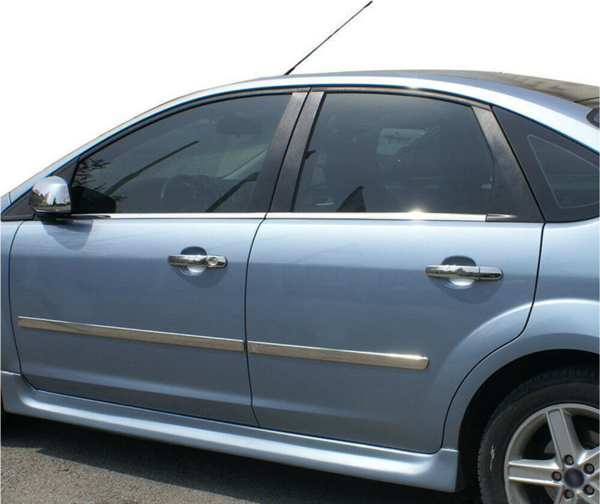 Ford Focus 2 HB/SD Krom Kapı Çıtası 2005-2008 Paslanmaz Çelik - Image 1