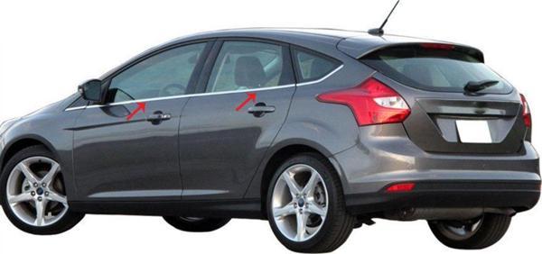 Ford Focus HB Krom Cam Çıtası 2011-2017 Arası 8Prç Paslanmaz Çelik - Image 1