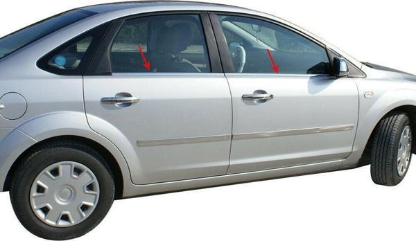 Ford Focus SEDAN Krom Cam Çıtası 2005-2011 4Prç Paslanmaz Çelik - Image 1
