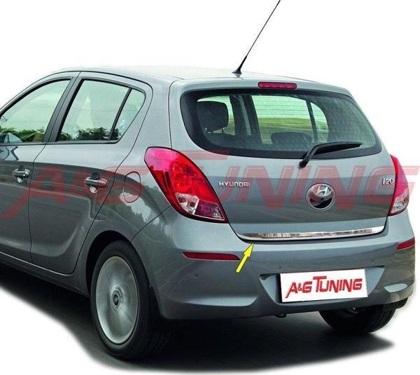 Hyundai i20 Krom Bagaj Alt Çıtası Formlu 2012-2014 Arası Paslanmaz Çelik - Image 1