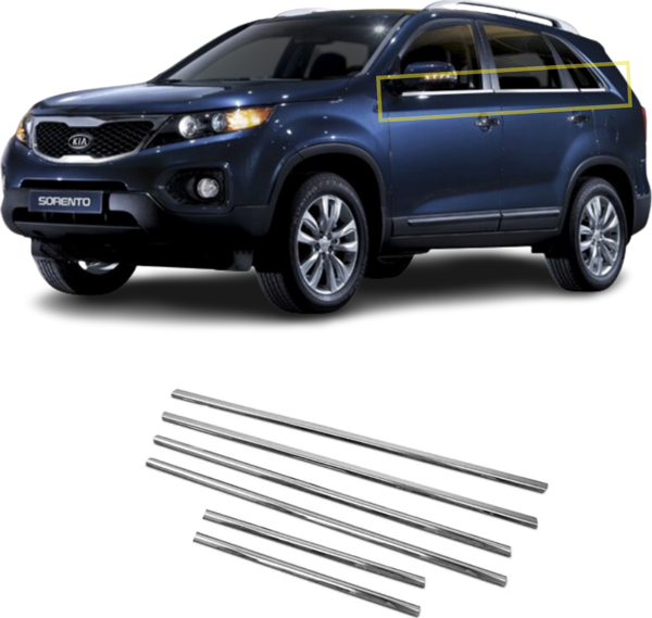 Kia Sorento Krom Cam Çıtası 6 Parça 2009-2015 Arası P.Çelik - Image 1