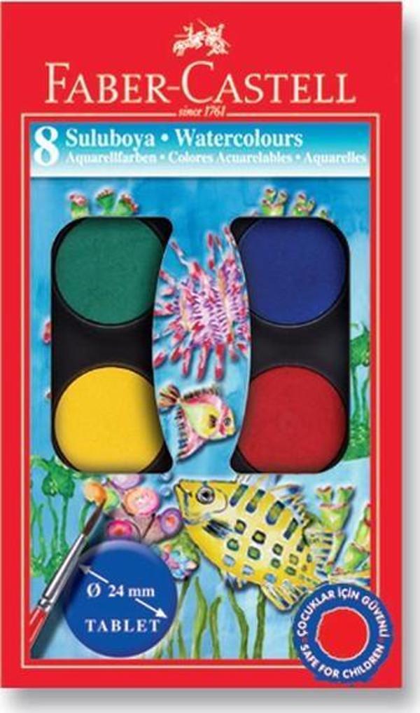 Faber-Castell Suluboya 8 Renk Küçük Boy - Image 1
