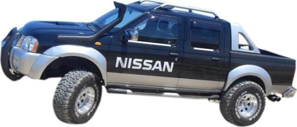 Nissan Pick Up Krom Cam Çıtası 2000 Üzeri 4Prç Paslanmaz Çelik - Image 1
