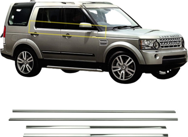 Land Rover Discovery 4 Krom Cam Çıtası 4 Prç. 2009-2016 P.Çelik - Image 1