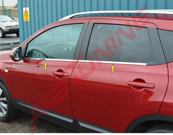 Nissan Qashqai Krom Cam Çıtası 2010-2013 4Prç Paslanmaz Çelik - Image 1