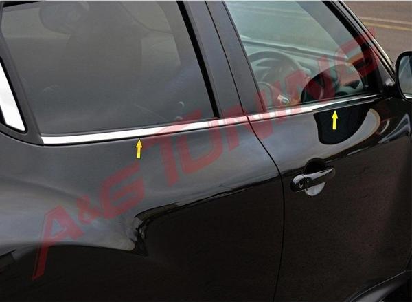 Nissan Juke Krom Cam Çıtası Takımı 2010-2019 Arası  4 Prç. Paslanmaz Çelik - Image 1