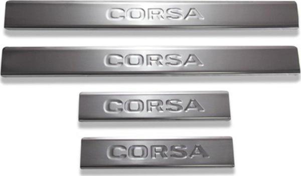 Opel Corsa C Krom Kapı Eşiği Tk 2000-2006 4Kapı Paslanmaz Çelik - Image 1