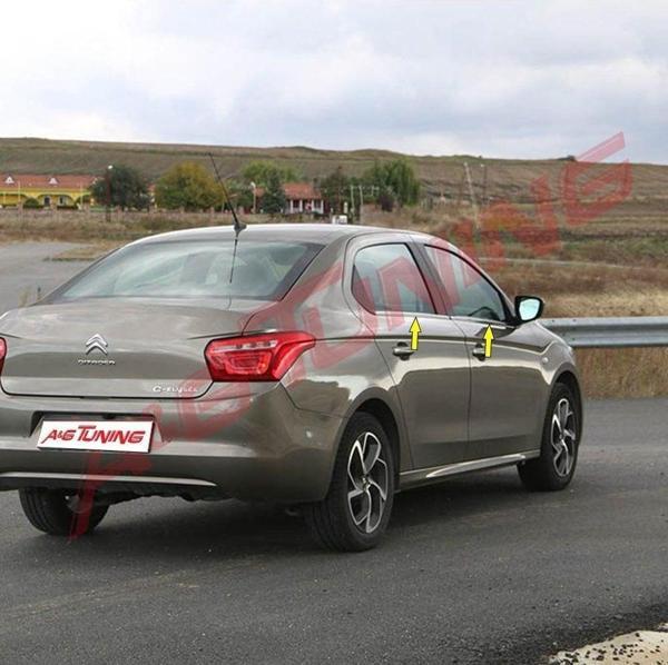 Peugeot 301 Krom Cam Çıtası Tk 2012 Üzeri 4Prç Paslanmaz Çelik - Image 1