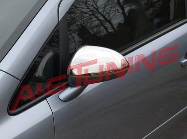 Opel Corsa D Krom Ayna Kapağı Tk 2007 Üzeri Paslanmaz Çelik - Image 1