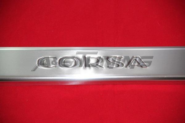 Opel Corsa D Krom Kapı Eşiği Takımı 2006 Üzeri Paslanmaz Çelik - Image 1