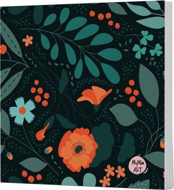 My Mia Art Turuncu Çiçekli Tabiat Serisi Butik Defter - Image 1