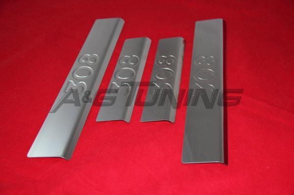 Peugeot 308 Krom Kapı Eşiği 4Prç 2007-2013 Paslanmaz Çelik - Image 1