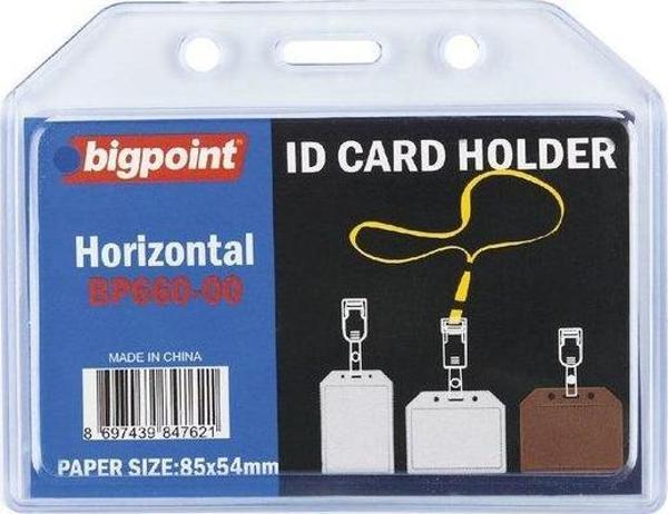 Bigpoint Kart Kabı Yatay Şeffaf 85x54 mm BP660 - Image 1