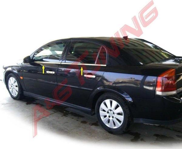 Opel Vectra C Krom Cam Çıtası 2004 Üzeri 4Prç Paslanmaz Çelik - Image 1