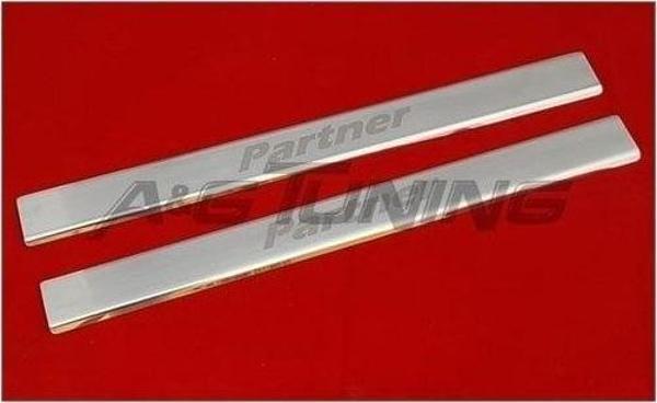 Peugeot Partner Krom Kapı Eşiği Takımı 1996-2008 Paslanmaz Çelik - Image 1