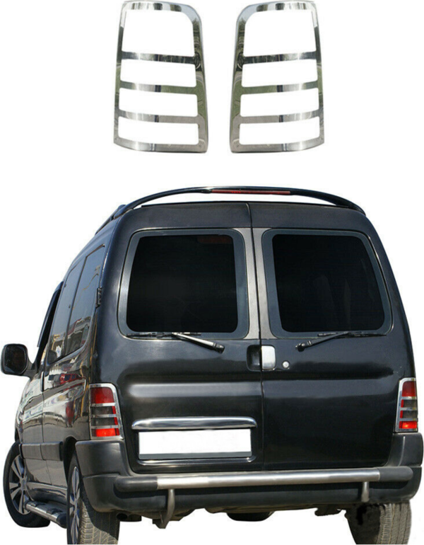 Peugeot Partner Krom Stop Çerçevesi 1996-2008 Paslanmaz Çelik - Image 1