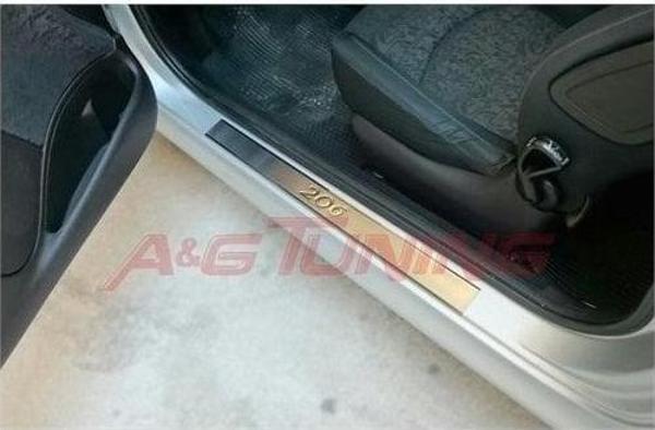 Peugeot 206 Coupe Krom Kapı Eşiği Tk 2Prç Paslanmaz Çelik - Image 1