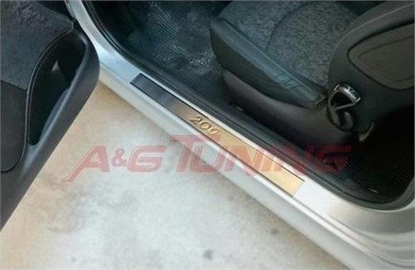 Peugeot 206 Coupe Krom Kapı Eşiği Tk 2Prç Paslanmaz Çelik - Image 1