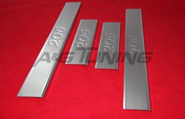 Peugeot 206 Krom Kapı Eşiği Tk 4 Kapı Paslanmaz Çelik - Image 1