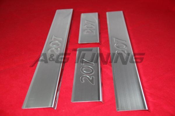 Peugeot 207 Krom Kapı Eşiği Takımı 2006-2012 Paslanmaz Çelik - Image 1