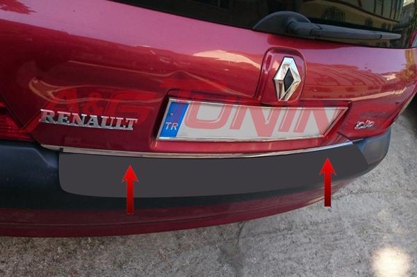 Renault Clio 2 HB Krom Bagaj Alt Çıta Formlu 1999-2006 arası Paslanmaz Çelik - Image 1
