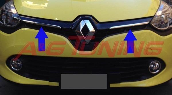 Renault Clio 4 Sport Tourer Krom Ön Panjur 2Prç Paslanmaz Çelik - Image 1