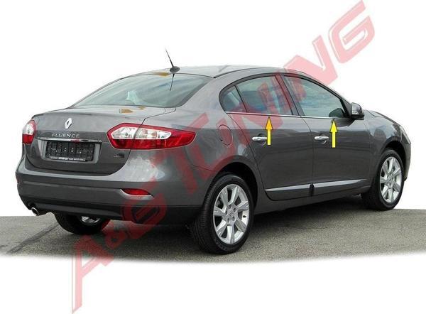 Renault Fluence Krom Cam Çıtası 2010 Üzeri 4Prç Paslanmaz Çelik - Image 1