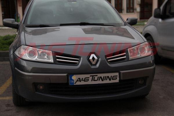Renault Megane 2 Krom Ön Panjur 2006-2010 4Prç Paslanmaz Çelik - Image 1