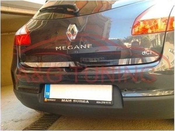Renault Megane 3 HB Krom Bagaj Alt Çıta Formlu 2010 Üzeri Paslanmaz Çelik - Image 1