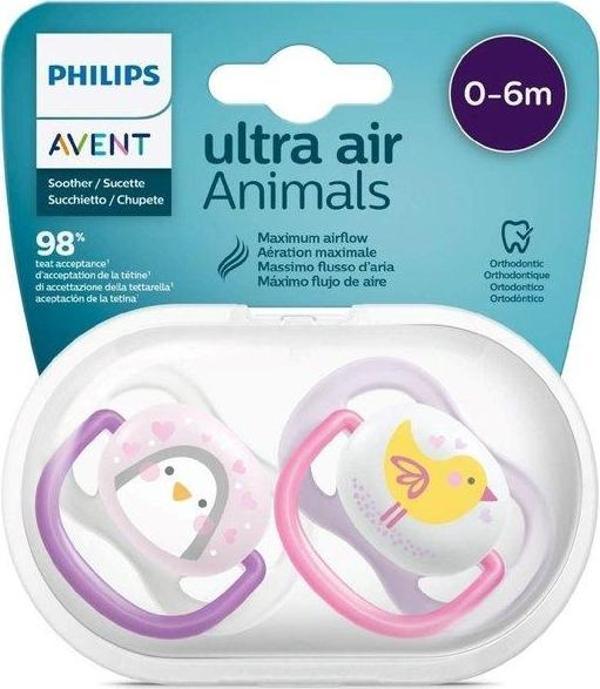 Philips Avent Scf080/06 Ultra Air Silikon Emzik 0-6 Ay Kız - Image 1