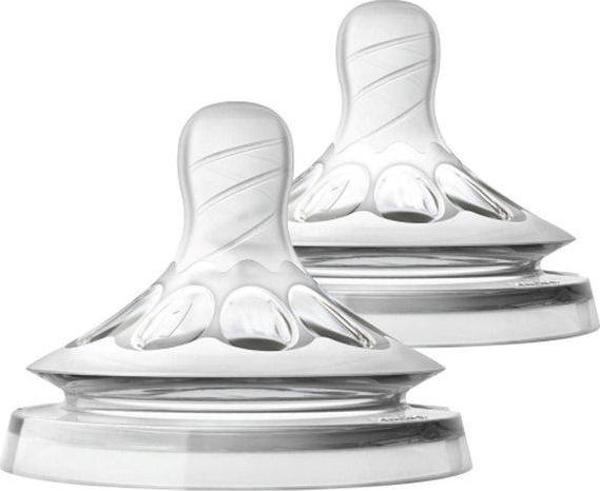 Philips Avent Scf042/27 Natural Silikon Biberon Emziği 2Li 1+ Ay 2 Delikli - Image 1