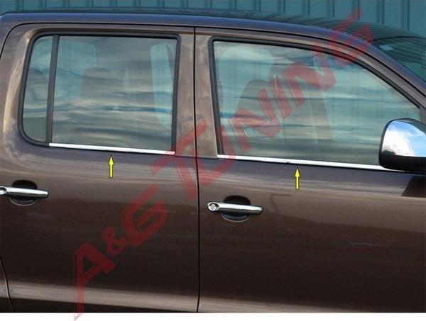 VW Amarok Krom Cam Çıtası Tk 2010 Üzeri 4Prç Paslanmaz Çelik - Image 1