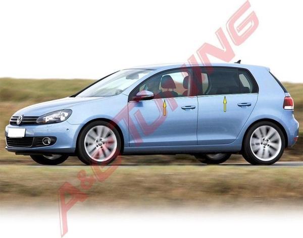 VW Golf 6 Krom Cam Çıtası Tk 2010 Üzeri 6Prç Paslanmaz Çelik - Image 1