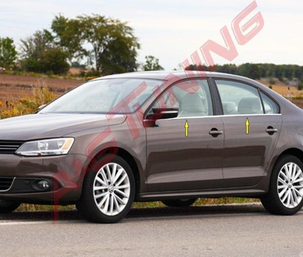 VW Jetta Krom Cam Çıtası Tk 2011 Üzeri 6 Prç Paslanmaz Çelik - Image 1