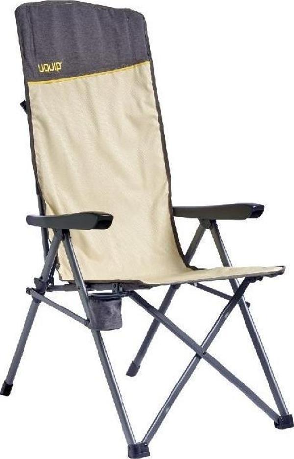 Uquip Justy XL 3 Pozisyonlu Konforlu Katlanır Kamp Sandalyesi Boulder - Image 1