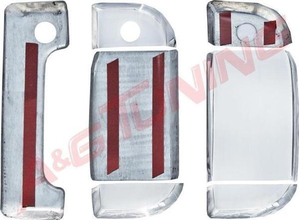 VW T4 Transporter Krom Kapı Kolu 1998-2003 7Prç Paslanmaz Çelik - Image 1
