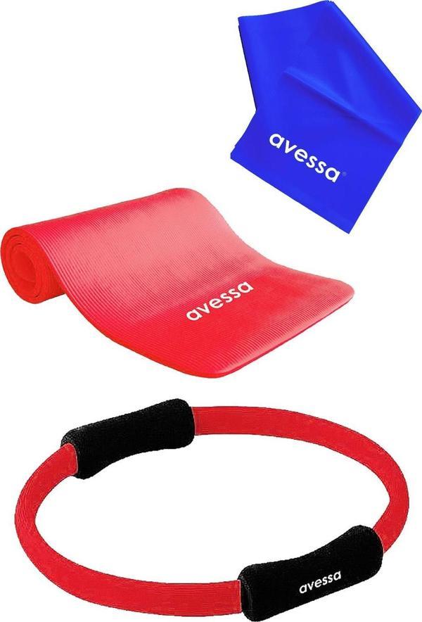 Avessa 3lü Pilates Seti Kırmızı - Image 1