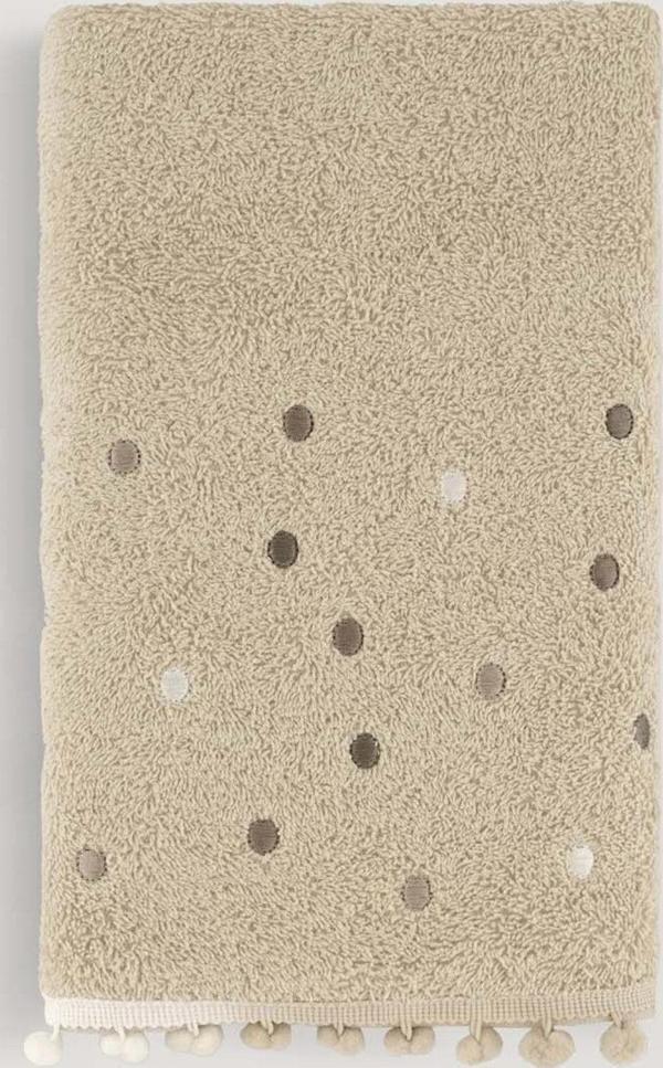 Arliva Home Batık Ponpon Nakıslı Havlu Bej 50X90 - Image 1