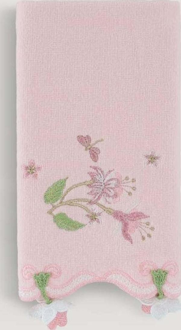 Arliva Home Kadıfe Nakıslı Çeyız Havlusu Pudra 50X85 Cm - Image 1