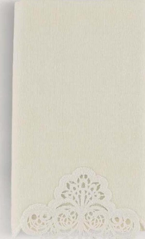 Arliva Home Sedef Kadıfe Nakıslı Çeyız Havlusu Krem 30X50 - Image 1