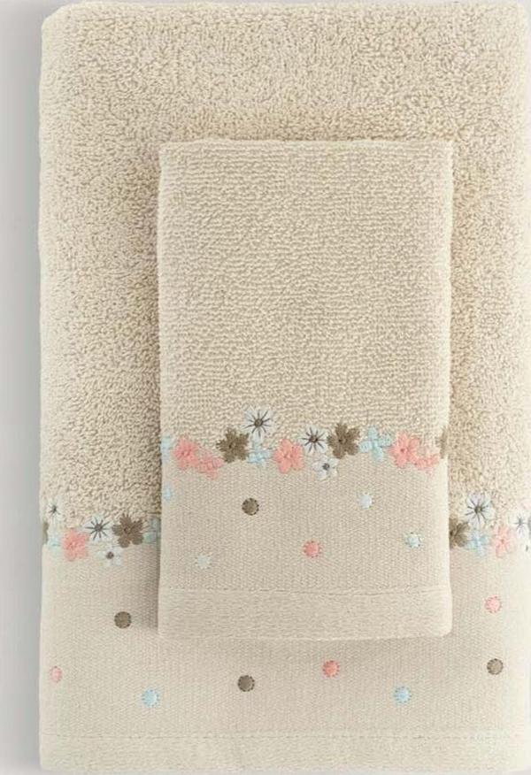 Arliva Home Nova Nakıslı 2Lı Havlu Setı Bej 30X50 50X85 - Image 1