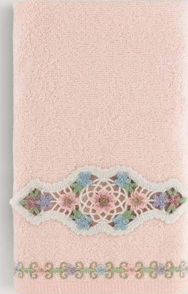 Arliva Home Tuna Bambu Nakıslı Havlu Pudra 30X50 - Image 1