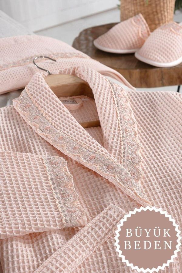 Arliva Home Vıola Büyük Beden Pıke Çeyız Setı Somon 3Xl - Image 1