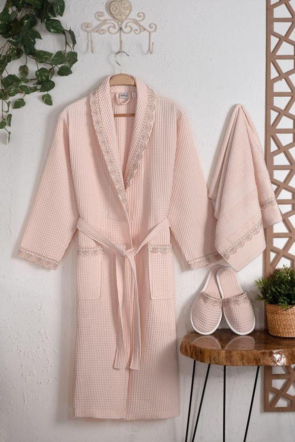 Arliva Home Vıola Pıke Çeyız Setı Somon L - Image 1