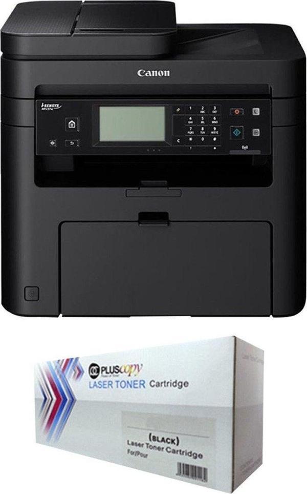 Canon I-Sensys MF237W Ethernet + Wi-Fi + Tarayıcı + Fotokopi + Faks TAM DOLU PLUSCOPY TONERLİ - Image 1