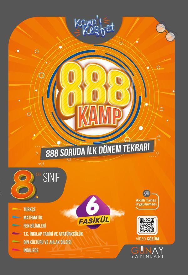 8. Sınıf İlk Dönem Kamp Kitabı (Kampı Keşfet) - Günay Yayıncılık - Image 1