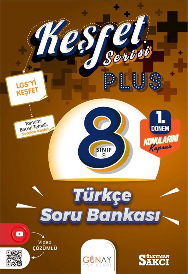 Keşfet Plus 8. Sınıf Türkçe Soru Bankası (1. Dönem) - Günay Yayıncılık - Image 1